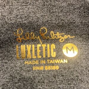 Lilly Pulitzer Luxletic Charcoal Leggings, Rare